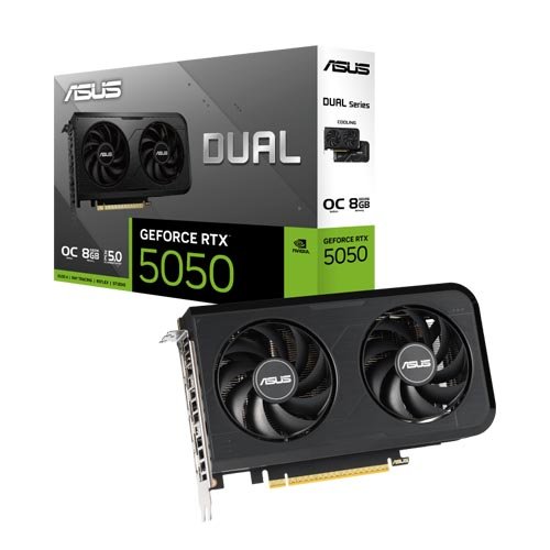 ASUS Dual GeForce RTX 5050 8GB GDDR6 OC Edition Graphics Card  DUAL-RTX5050-O8G