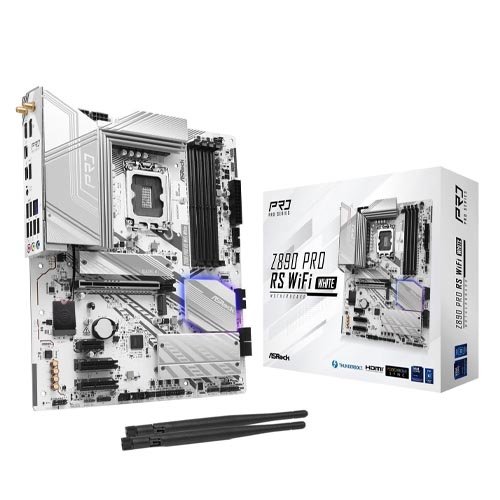 Buy Asrock Z890 Pro RS WIFI DDR5 Intel Motherboard White in India