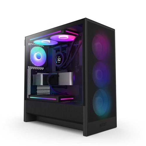 Buy NZXT H5 Flow RGB Compact ATX Mid Tower Cabinet Black CC-H52FB